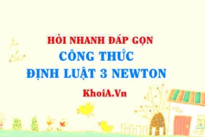 Công thức định luật 3 Newton? Vật lí 10